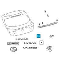 OEM Lexus RX450hL Switch Assy, Door Control Diagram - 84930-78020