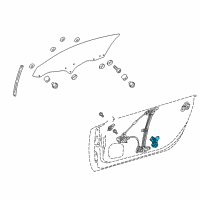 OEM 2022 Lexus LC500 Motor Assy, Power Window Regulator Diagram - 85710-11010