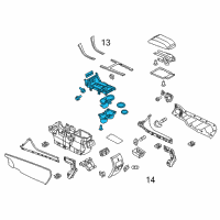 OEM 2011 Lincoln MKX Console Panel Diagram - BA1Z-78045A76-AA