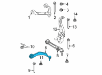 OEM 2020 BMW 840i LEFT TENSION STRUT WITH RUBB Diagram - 31-10-6-886-909