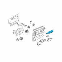 OEM 2006 Pontiac GTO Insert, Front Side Door Armrest Diagram - 92119722