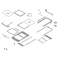 OEM 2016 Kia Soul EV Weatherstrip-Panoramaroof Rear Glass Diagram - 81619B2000