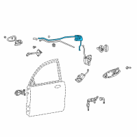 OEM 2002 Hyundai XG350 Door Safety Lock Rod Assembly, Front, Left Diagram - 81370-39000