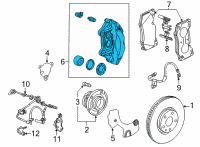 OEM 2022 Chevrolet Corvette Caliper Diagram - 84733235