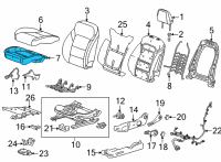 OEM 2022 Chevrolet Bolt EUV Seat Cushion Pad Diagram - 42783329