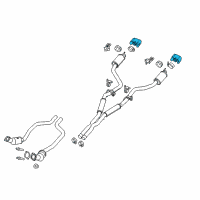 OEM 2018 Dodge Challenger Exhaust-TAILPIPE Diagram - 68210973AC