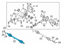 OEM 2019 Kia K900 Shaft Assembly-Drive Rr, Diagram - 49601J6200