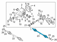 OEM 2020 Kia K900 Shaft Assembly-Drive Rr, Diagram - 49600J6200