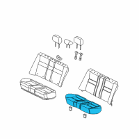 OEM 2009 Honda Civic Pad & Frame, RR. Seat Cushion Diagram - 82137-SNB-J01