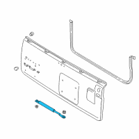 OEM Chevrolet Tracker STRUT, End Gate Support Diagram - 30023702