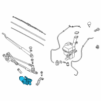 OEM Kia Niro Windshield Wiper Motor Assembly Diagram - 98110G5000