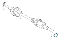 OEM Ford Axle Assembly Retainer Clip Diagram - JX6Z-3B498-B