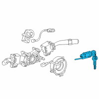 OEM 2004 Toyota Matrix Cylinder & Keys Diagram - 69057-02030