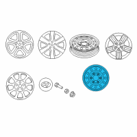 OEM 2009 Hyundai Santa Fe Steel Wheel Rim 16" Diagram - 52910-0W120