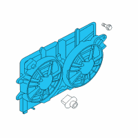 OEM 2009 Ford Escape Fan Assembly Diagram - 5M6Z-8C607-AH