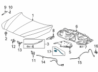 OEM 2022 Acura MDX REMOTE WIRE, HOOD Diagram - 74140-TYA-A01