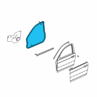 OEM 2001 Honda Civic Weatherstrip, L. FR. Door Diagram - 72350-S5A-003