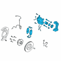 OEM Kia Forte Front Brake Assembly, Left Diagram - 58110M7100