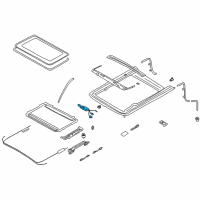 OEM 2001 Infiniti QX4 Motor Assy-Sunroof Diagram - 91295-3W400