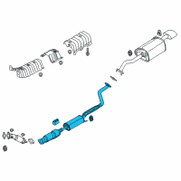 OEM Kia Forte5 Muffler Complete-Cen Diagram - 28600B0350