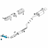 OEM 2015 Hyundai Elantra Front Muffler Assembly Diagram - 28610-3X300