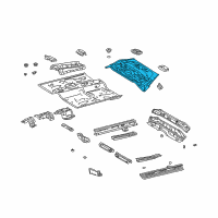 OEM 2002 Toyota Echo Pan, Center Floor Diagram - 58211-52901