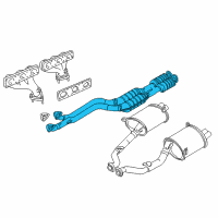 OEM 1998 BMW Z3 Catalytic Converter Diagram - 18-30-1-406-604