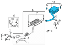 OEM Kia Sorento MUFFLER ASSY-REAR Diagram - 28710P4300