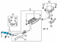 OEM 2021 Kia Sorento Muffler Assy-Front Diagram - 28610P4620