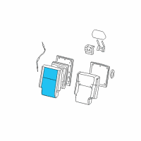 OEM 2009 Jeep Commander Second Row Back Rear Seat-Center Cushion Diagram - 1JP561D1AA