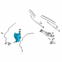 OEM 2018 Hyundai Elantra GT Windshield Washer Reservoir Assembly Diagram - 98620-G3100