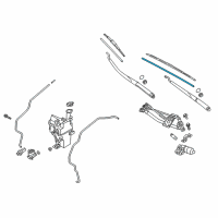 OEM 2020 Hyundai Elantra Wiper Blade Rubber Assembly(Drive) Diagram - 98351-2W000