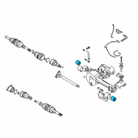 OEM 2000 Chevrolet Tracker Insulator, Front Differential Carrier Diagram - 96058373