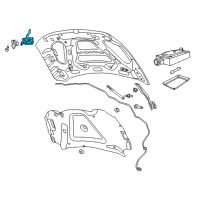 OEM 2012 Ram 2500 Hood Latch Diagram - 68261143AA