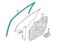 OEM Hyundai Tucson RUN ASSY-FR DR WDO GLASS LH Diagram - 82530-N9000