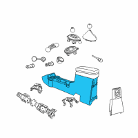 OEM 2010 Chrysler PT Cruiser Console-Base Diagram - 1AC941DAAC