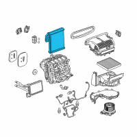 OEM Cadillac XT4 Evaporator Core Diagram - 84836247