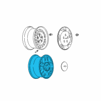 OEM 1997 Chevrolet Venture Wheel, Alloy Diagram - 9592264