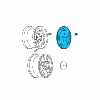 OEM 2003 Chevrolet Venture Wheel Cover Diagram - 9593100