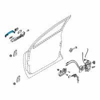 OEM Nissan Murano Outside Handle Grip Diagram - 80640-CB01A