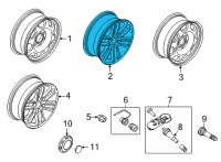 OEM 2022 Ford F-150 WHEEL ASY Diagram - ML3Z-1007-AA