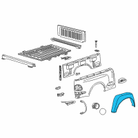 OEM 2005 Ford F-150 Wheelhouse Liner Diagram - 4L3Z-8328371-AA