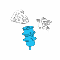 OEM Lexus LS500h INSULATOR, Engine Mounting Diagram - 12361-31510