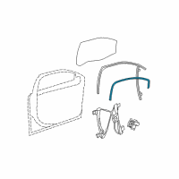 OEM 2009 Chevrolet Malibu Glass Weatherstrip Diagram - 20856461