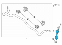 OEM 2022 Hyundai Tucson LINK ASSY-REAR STABILIZER, LH Diagram - 55530-N9000