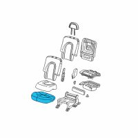 OEM 2002 Mercury Mountaineer Seat Cushion Pad Diagram - 1L2Z7863840BB