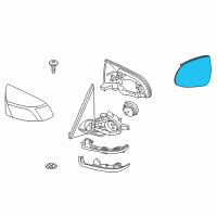 OEM 2014 BMW X5 Mirror Glass, Heated, Convex, Right Diagram - 51-16-7-354-634