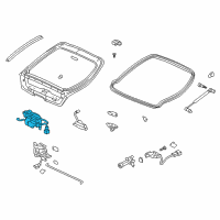 OEM 2003 Honda Insight Lock Assembly, Tailgate Diagram - 74800-S3Y-003