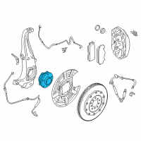 OEM 2015 BMW M6 Wheel Hub With Bearing, Front Diagram - 31-20-2-358-250