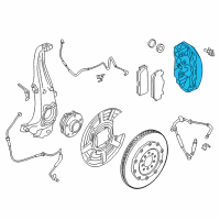 OEM 2017 BMW M6 Gran Coupe Front Brake Disc Caliper Housing Left Diagram - 34-11-7-845-747